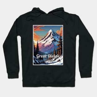 Great Divide ski Montana USA Hoodie